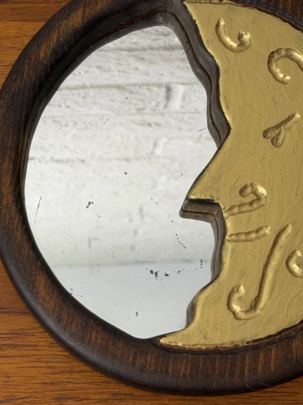 Vintage | Celestial Moon | Gold | Whimsical | Mirror | Wall Decor | Guc
